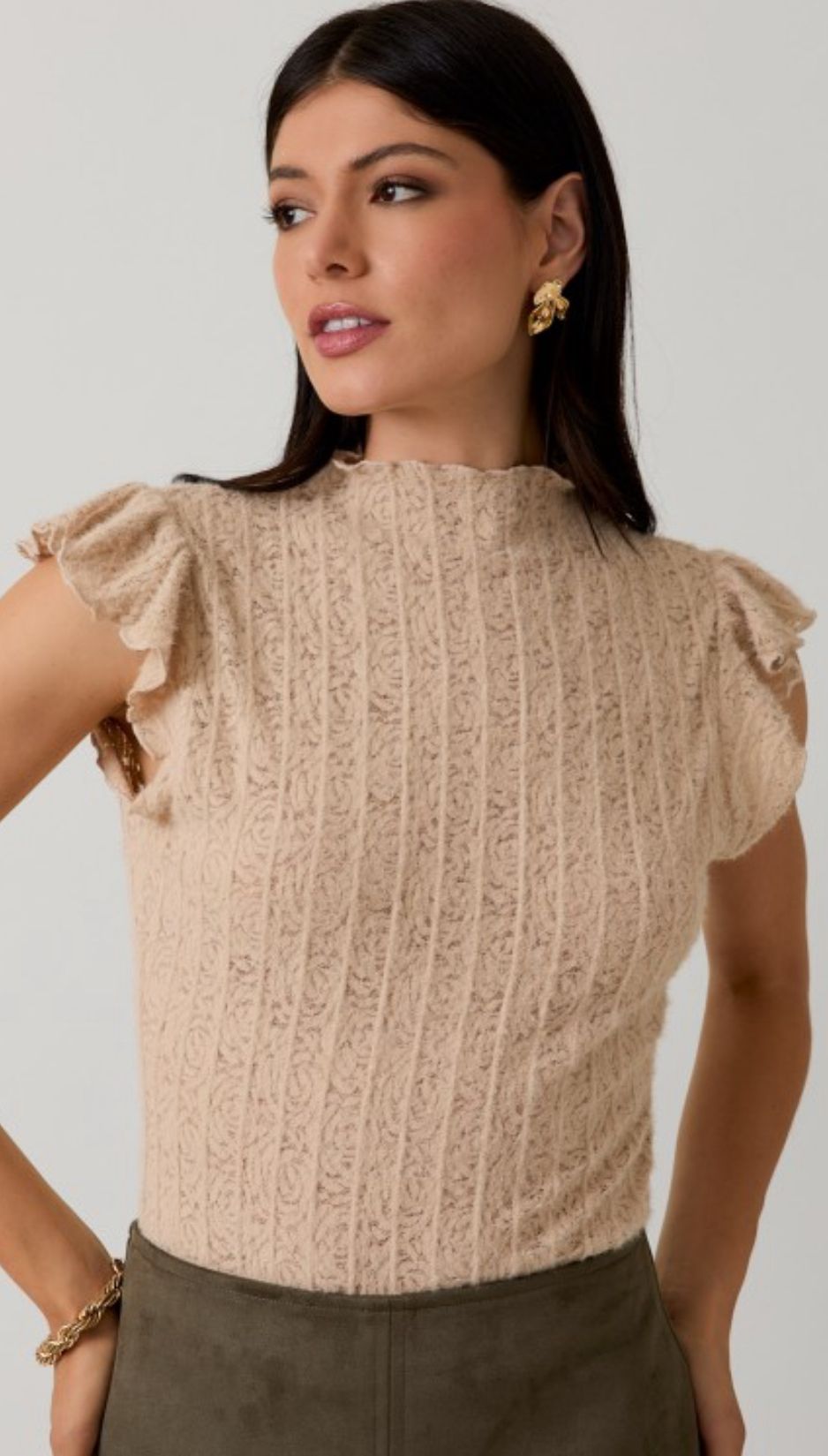 Ruffle Lace Top