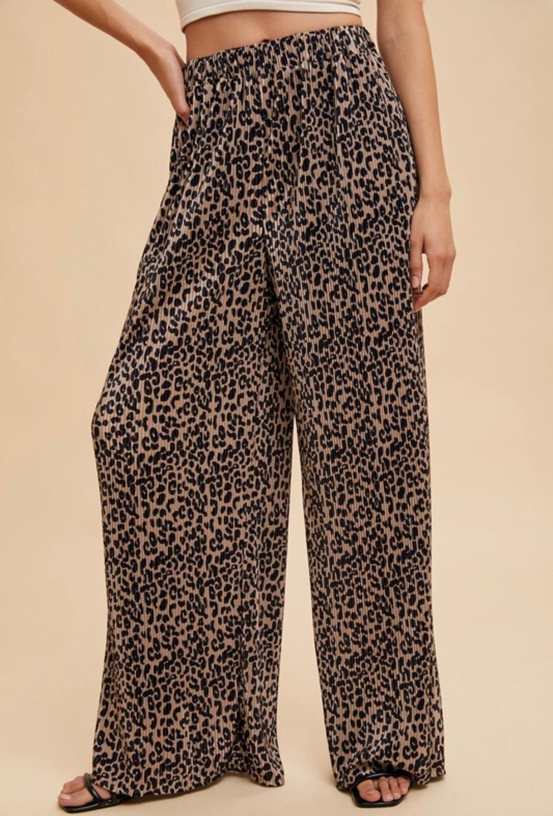 Leopard Plise Pants