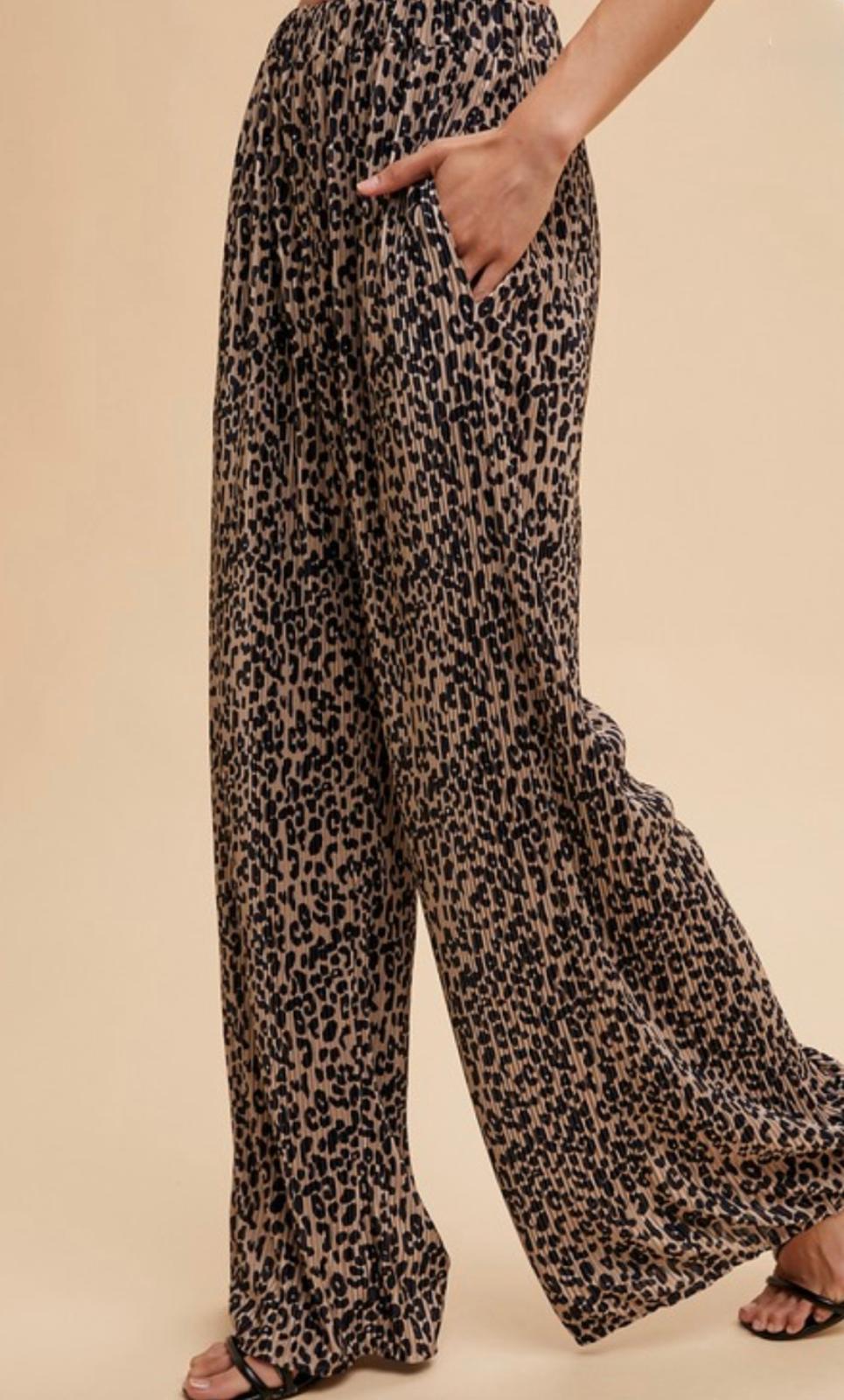 Leopard Plise Pants