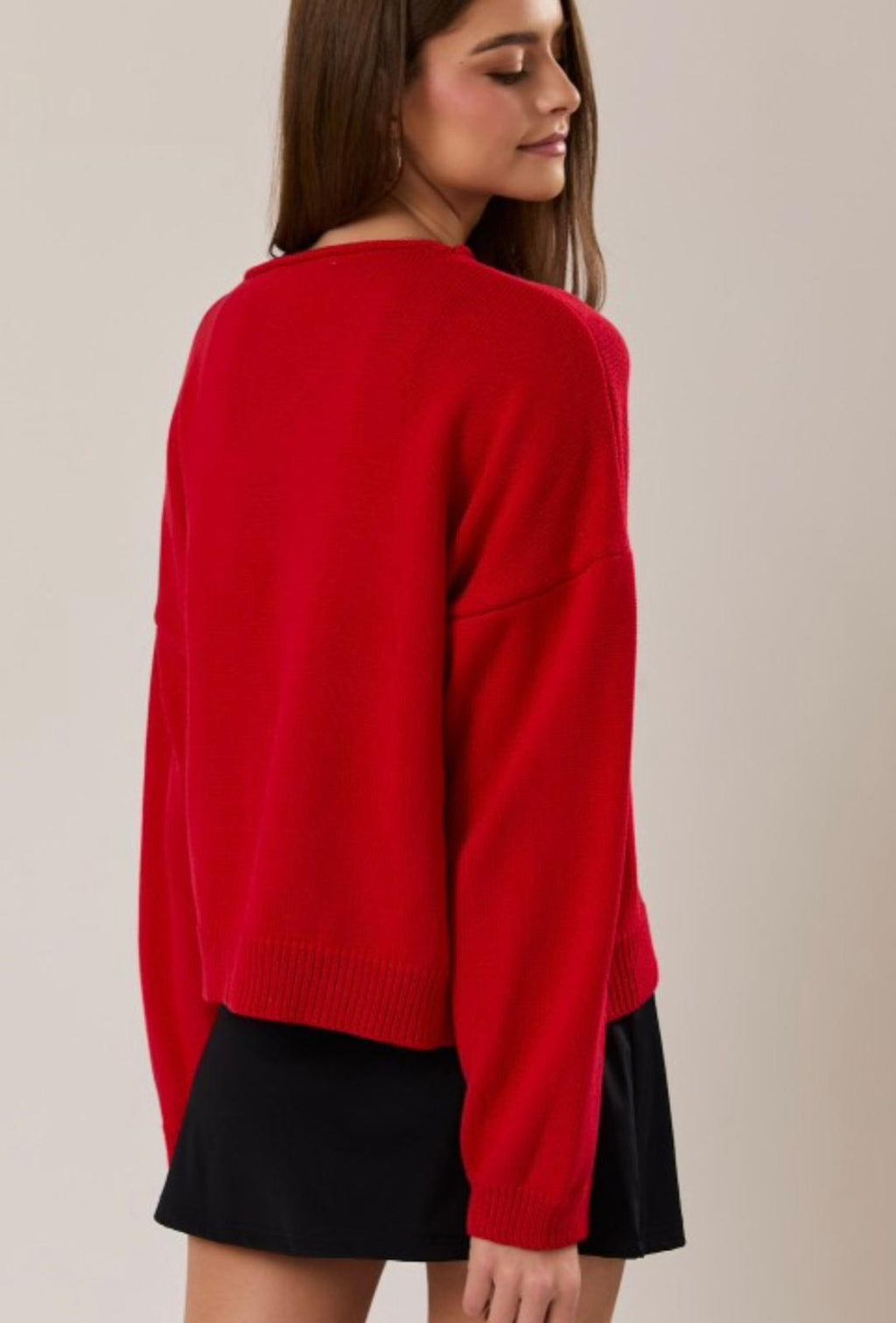Cherry Cotton Knit Cardigan