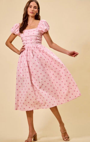 Pretty In Pink Midi Dress