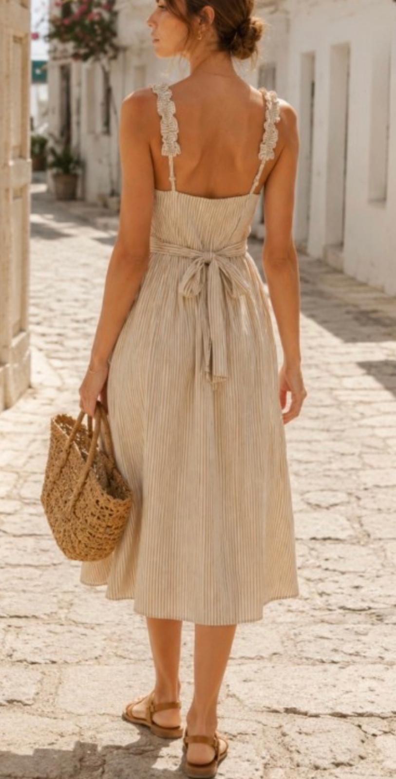 Savannah Stripe Midi Dress