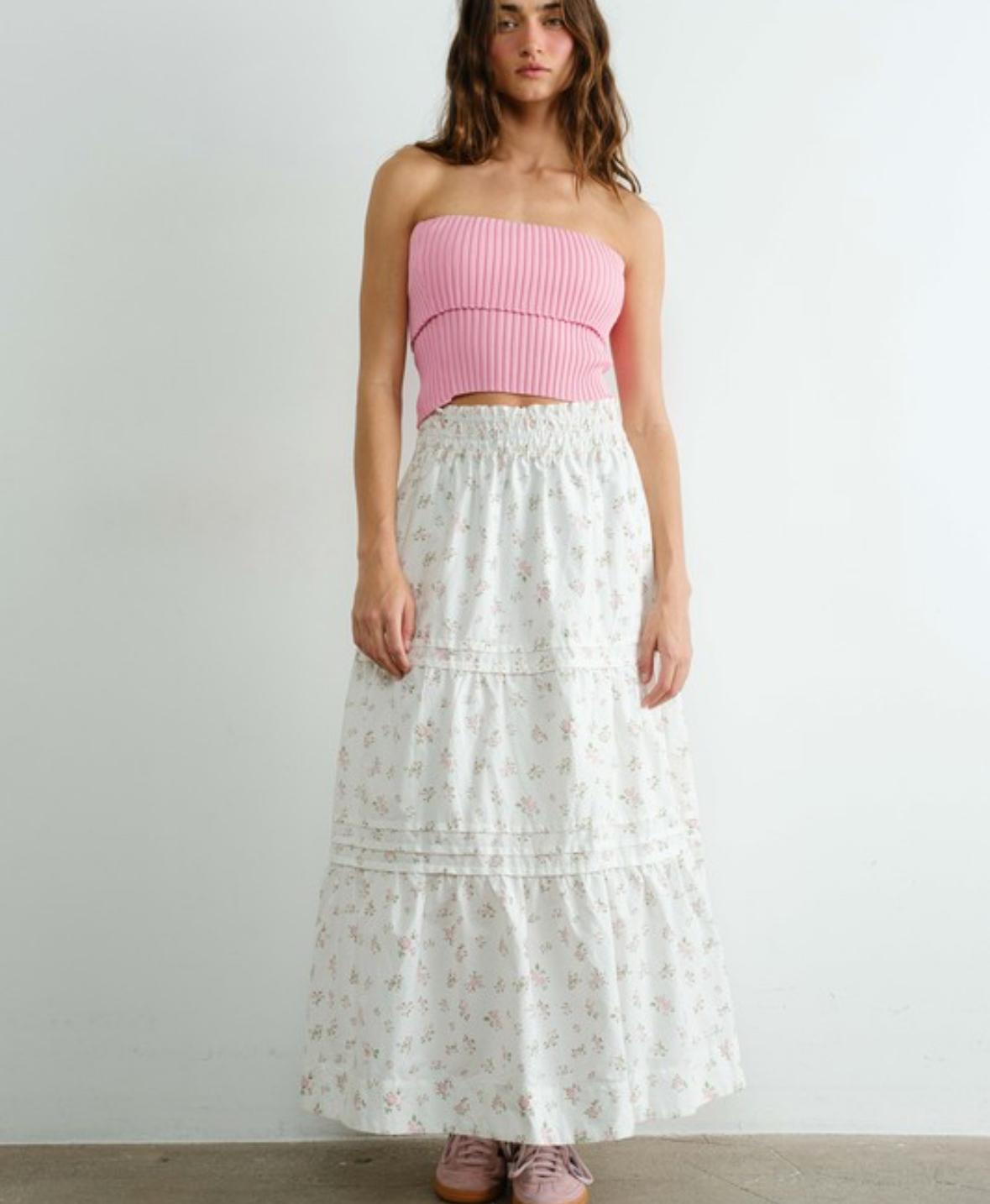 Blush Meadow Maxi Skirt Use code SUMMER25 for 40% OFF